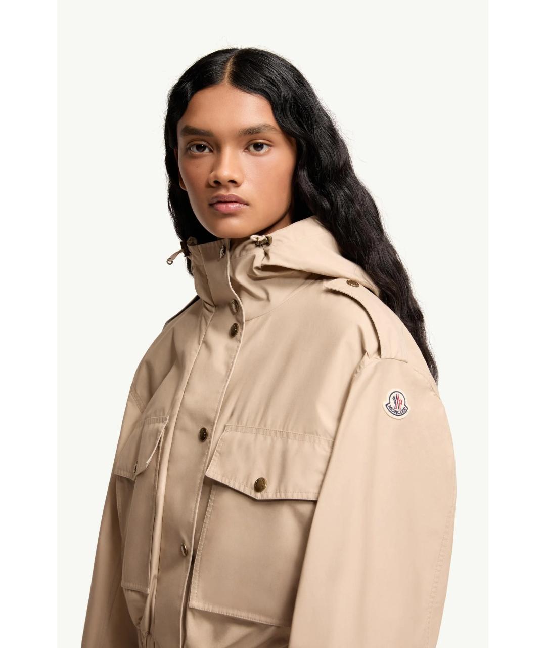MONCLER Бежевая хлопковая куртка, фото 3