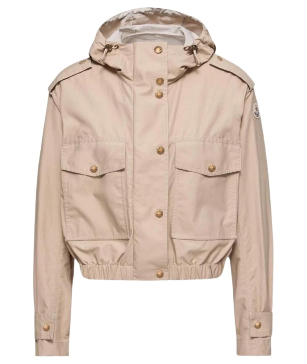 MONCLER Бежевая хлопковая куртка, фото 1
