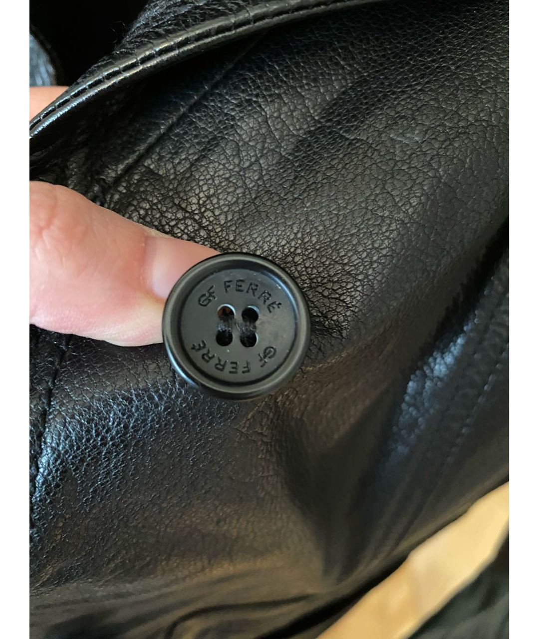 GIANFRANCO FERRE Черный кожаный жакет/пиджак, фото 7