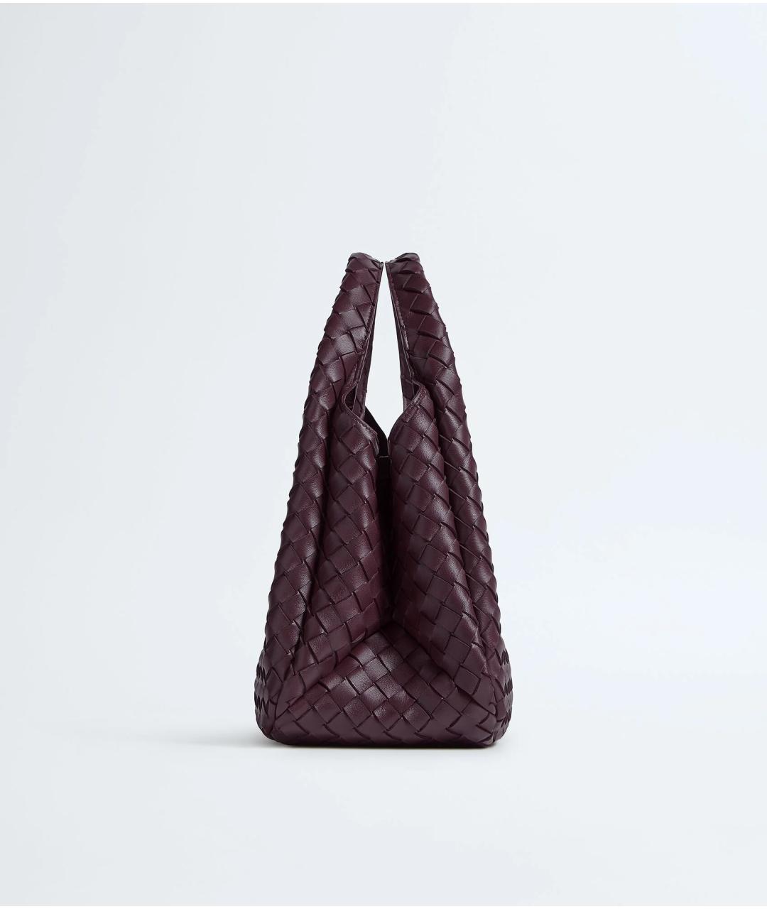 BOTTEGA VENETA Бордовая кожаная сумка через плечо, фото 2