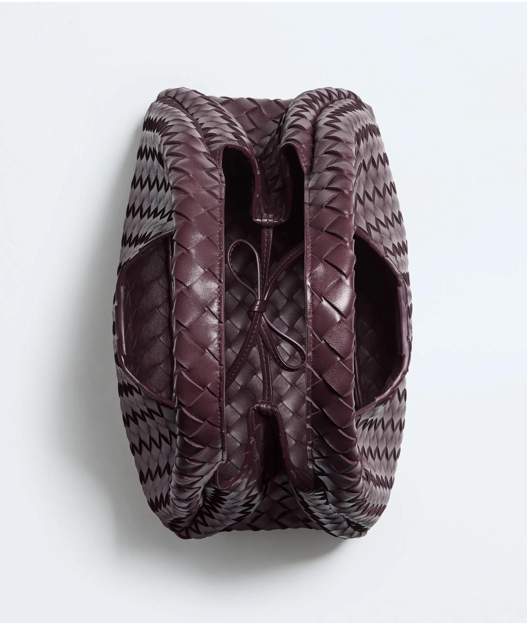 BOTTEGA VENETA Бордовая кожаная сумка через плечо, фото 3