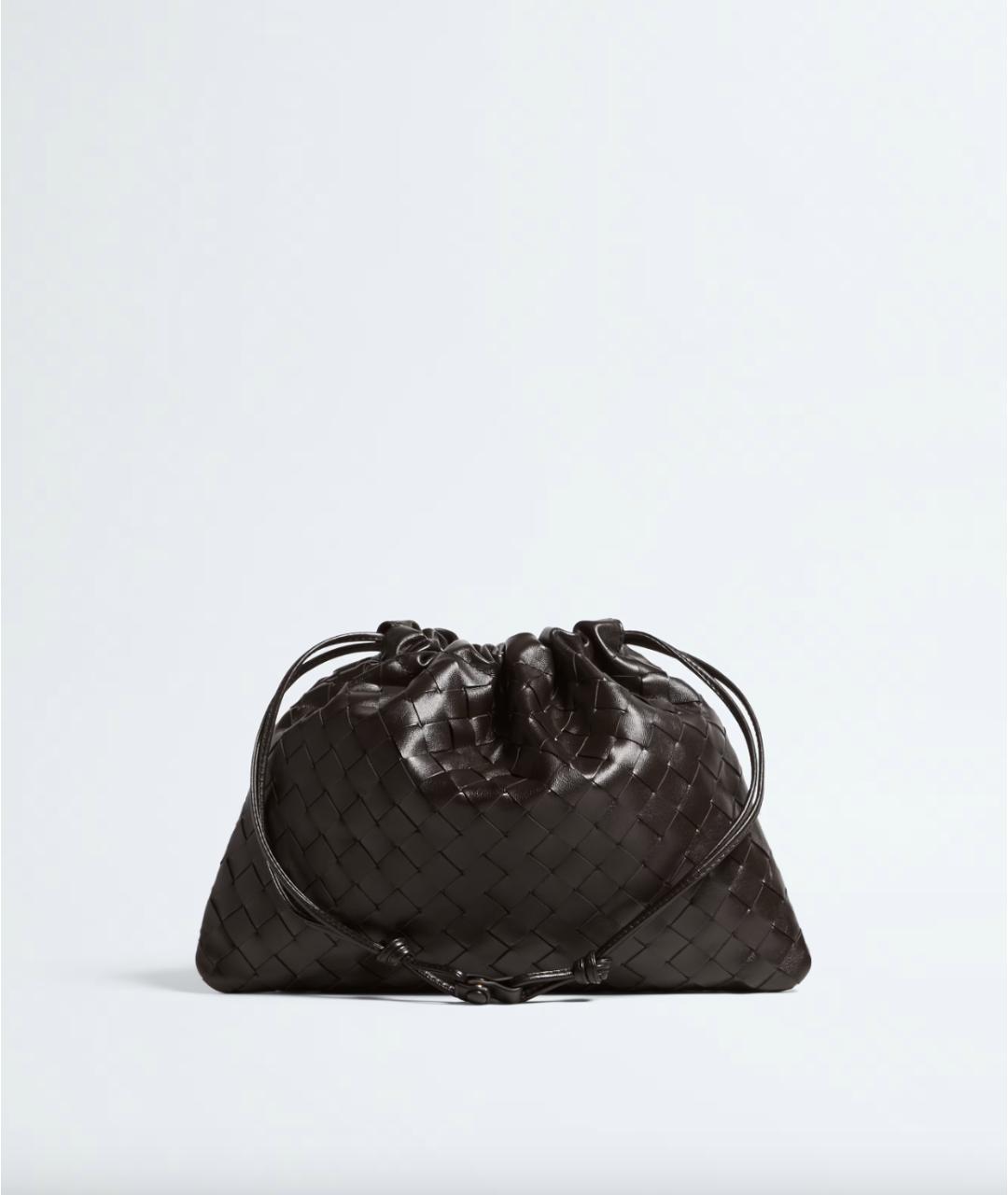 BOTTEGA VENETA Коричневая кожаная сумка через плечо, фото 4