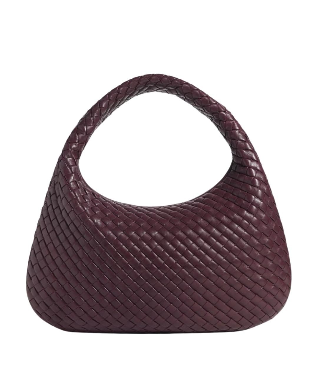 BOTTEGA VENETA Бордовая кожаная сумка через плечо, фото 1