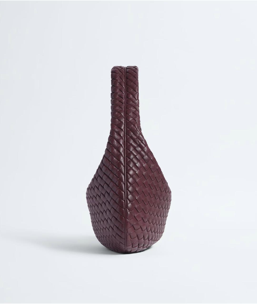 BOTTEGA VENETA Бордовая кожаная сумка через плечо, фото 4