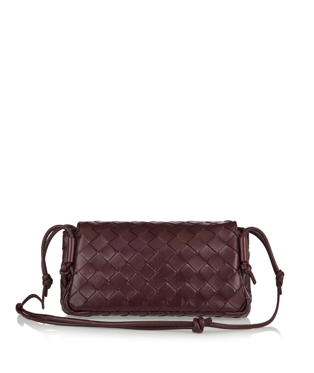 BOTTEGA VENETA Бордовая кожаная сумка через плечо, фото 4