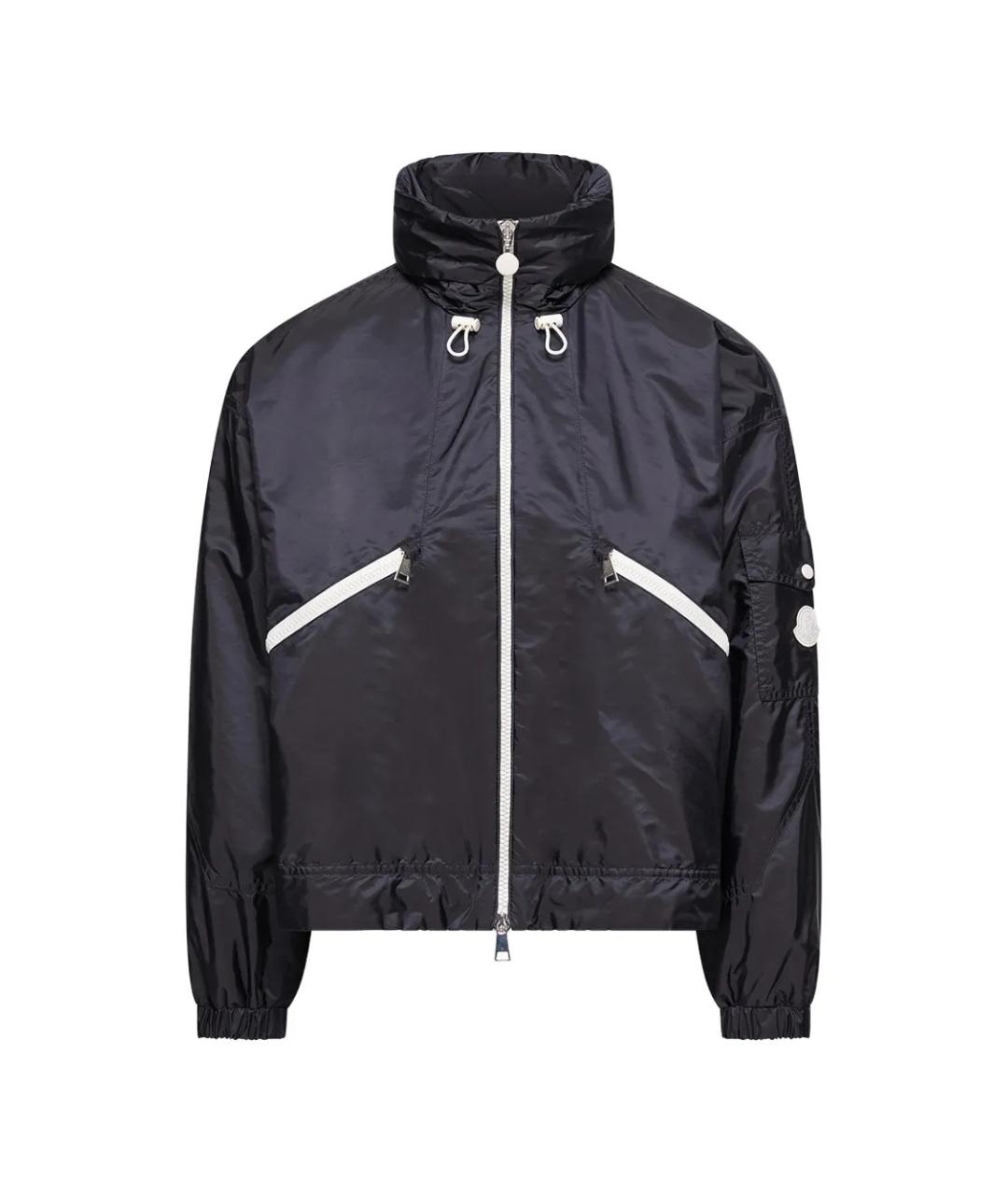 MONCLER Темно-синяя полиамидовая куртка, фото 1