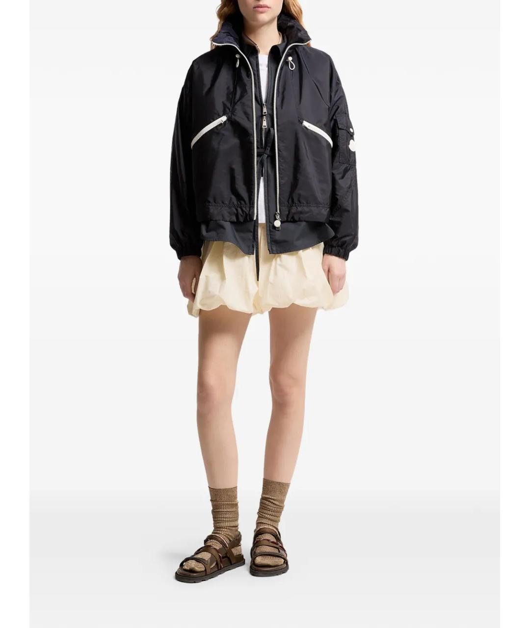 MONCLER Темно-синяя полиамидовая куртка, фото 2