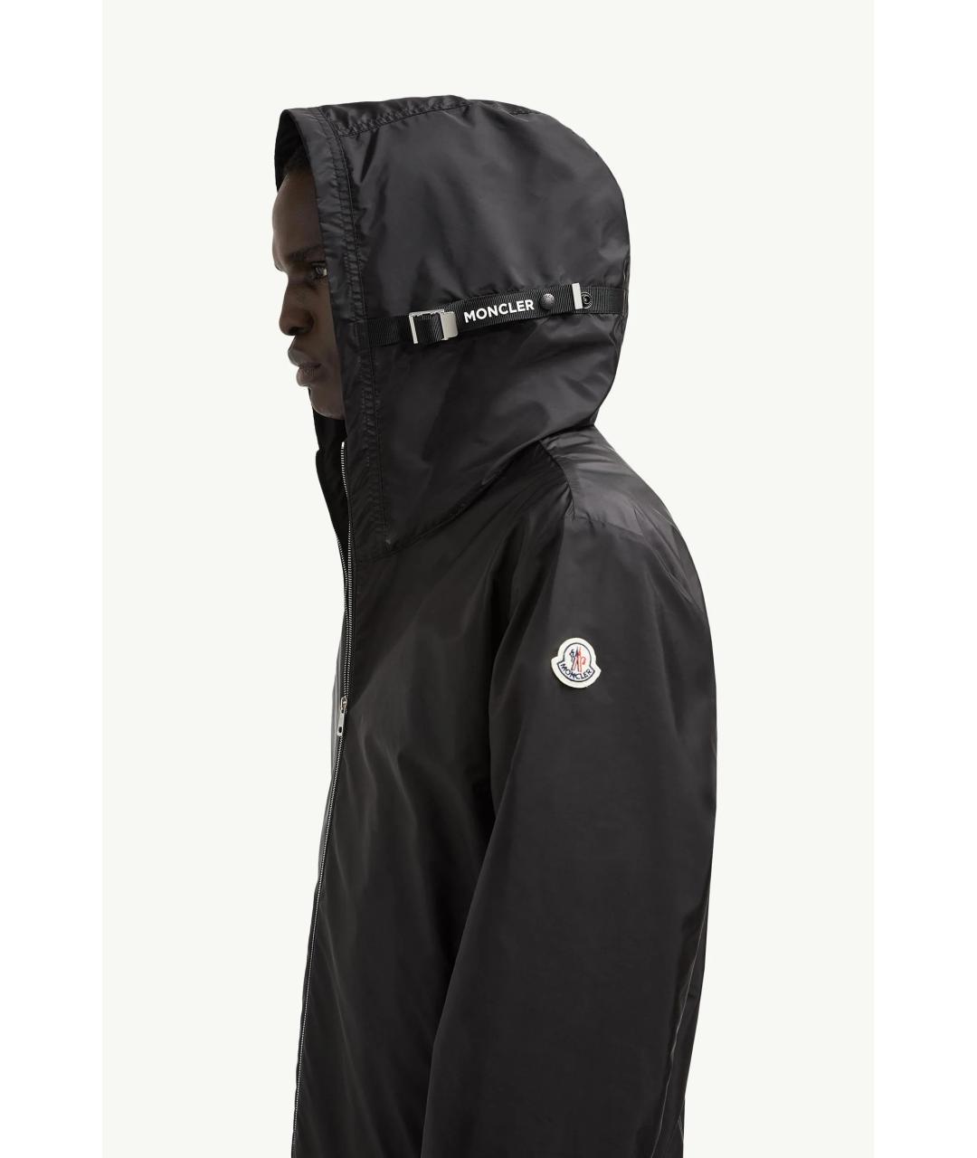 MONCLER Черная полиамидовая куртка, фото 4