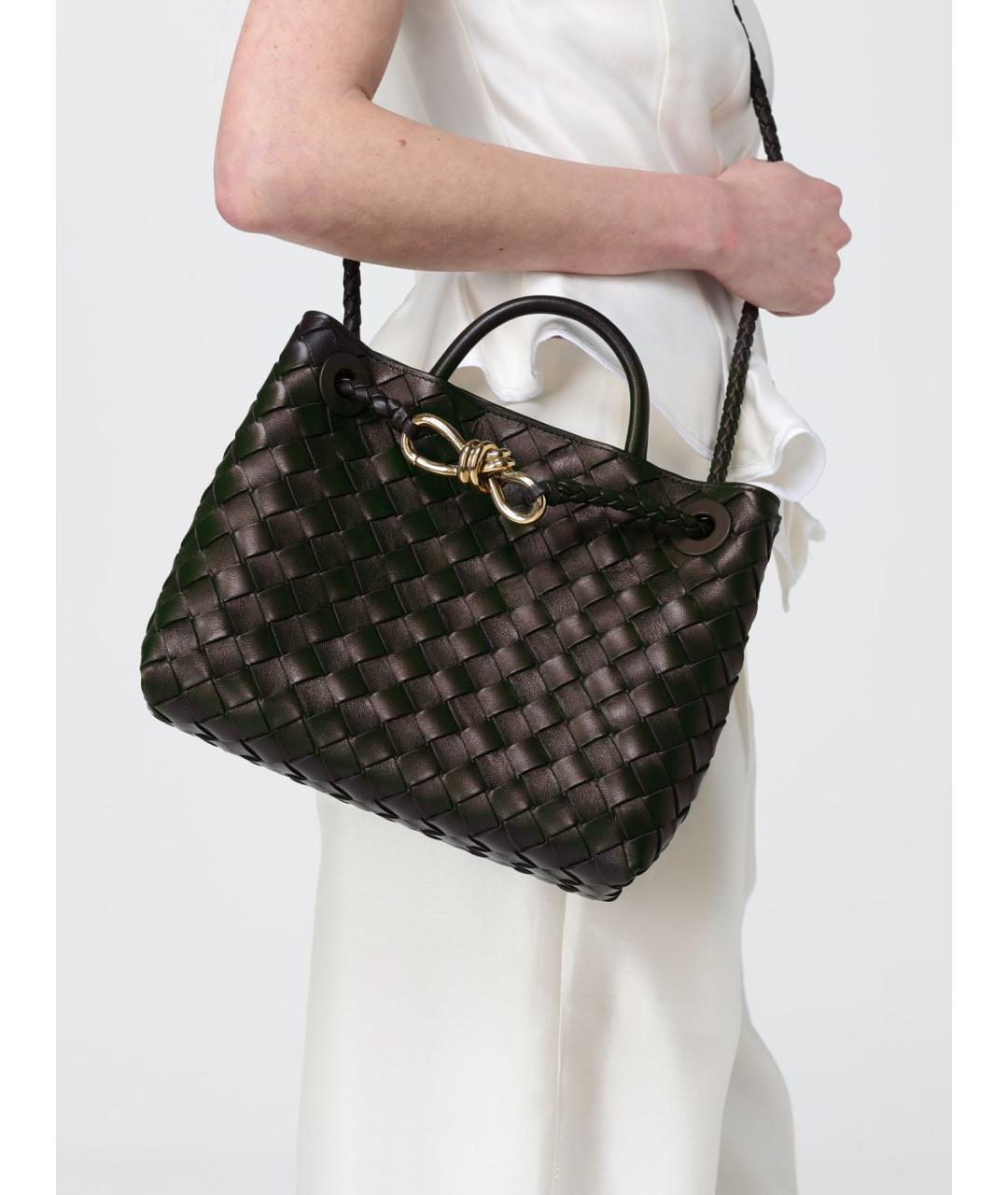 BOTTEGA VENETA Коричневая кожаная сумка тоут, фото 2