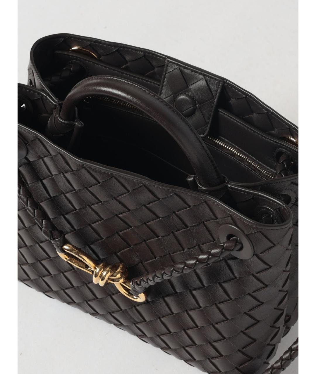 BOTTEGA VENETA Коричневая кожаная сумка тоут, фото 5