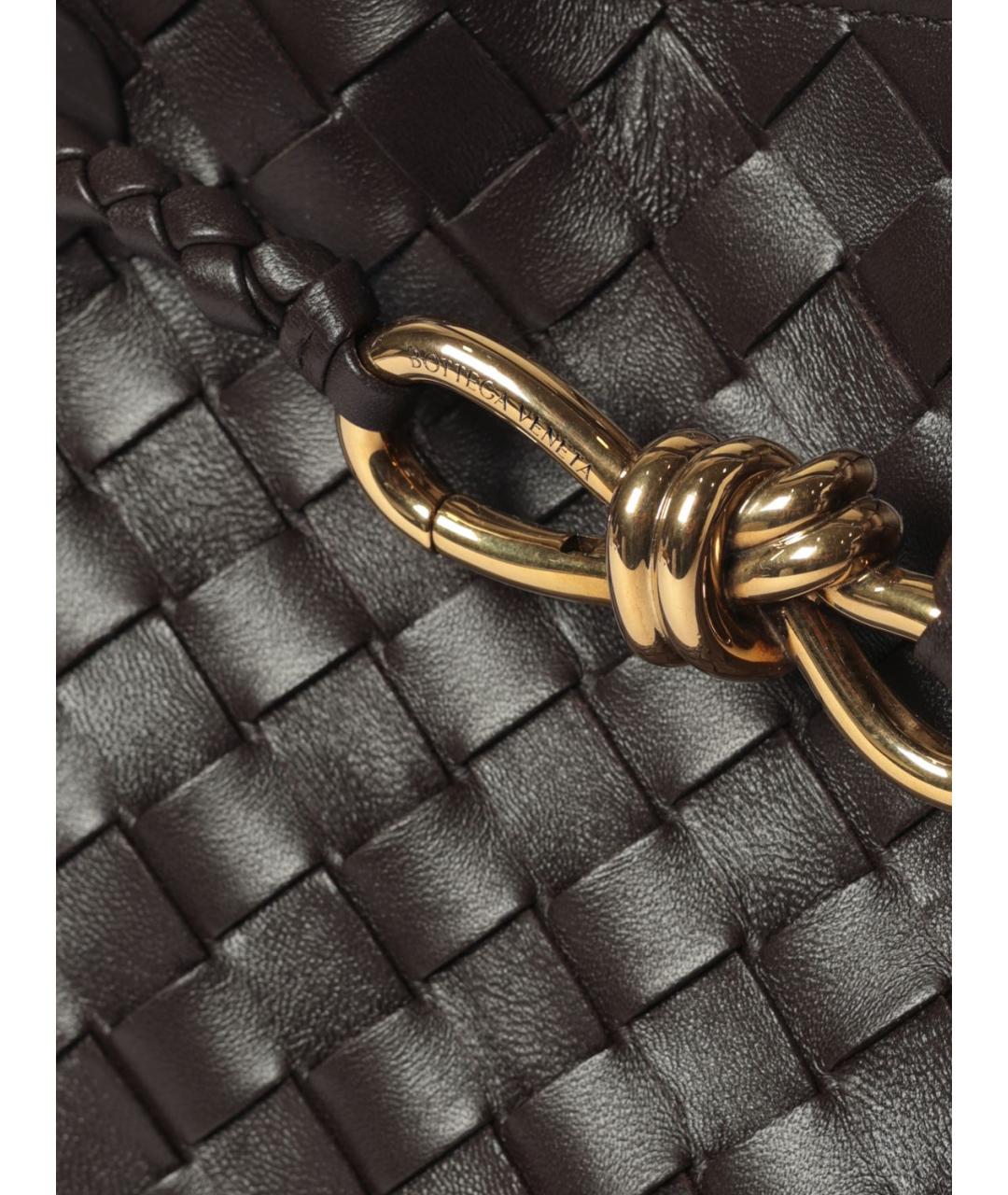 BOTTEGA VENETA Коричневая кожаная сумка тоут, фото 4