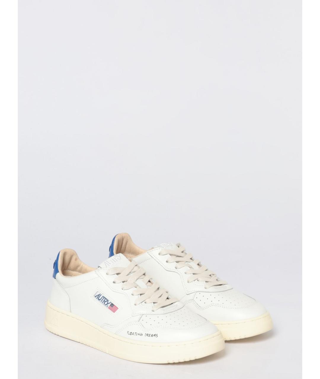 AUTRY Белые кожаные низкие кроссовки / кеды, фото 2