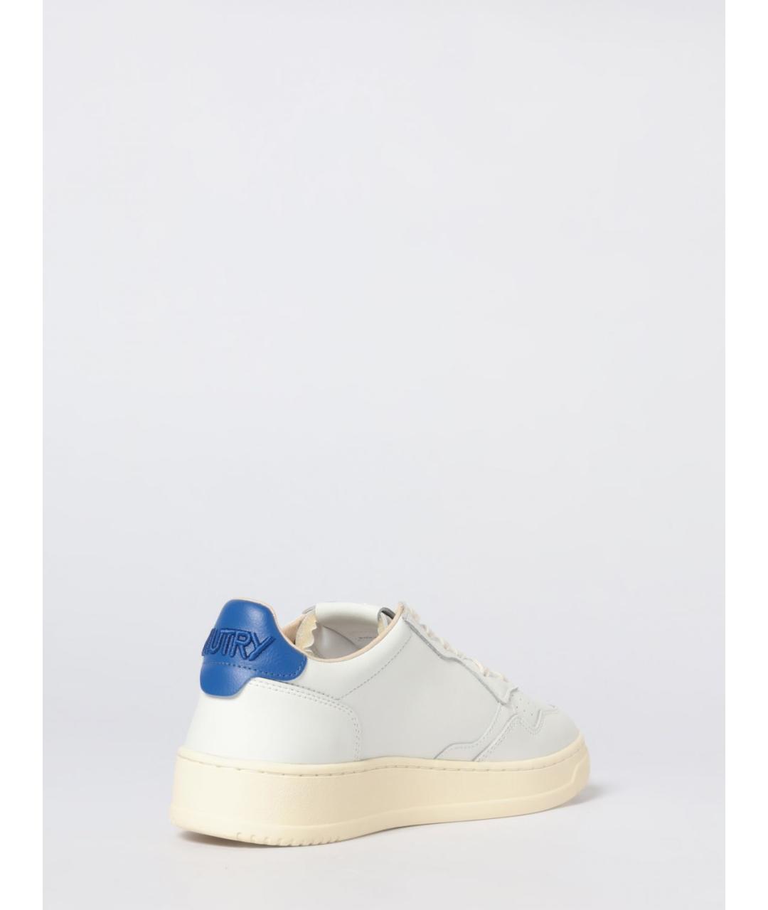 AUTRY Белые кожаные низкие кроссовки / кеды, фото 3