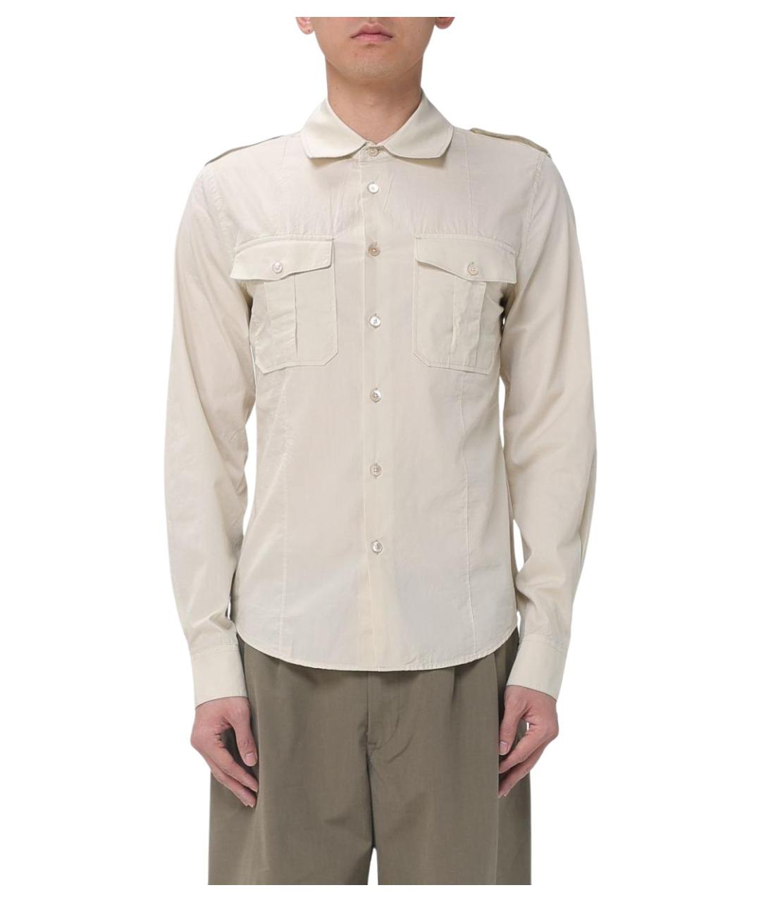 OUR LEGACY Бежевая хлопковая кэжуал рубашка, фото 1