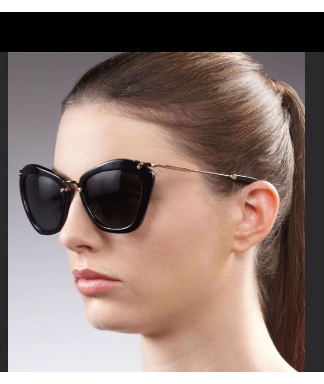 MIU MIU Черные солнцезащитные очки, фото 4