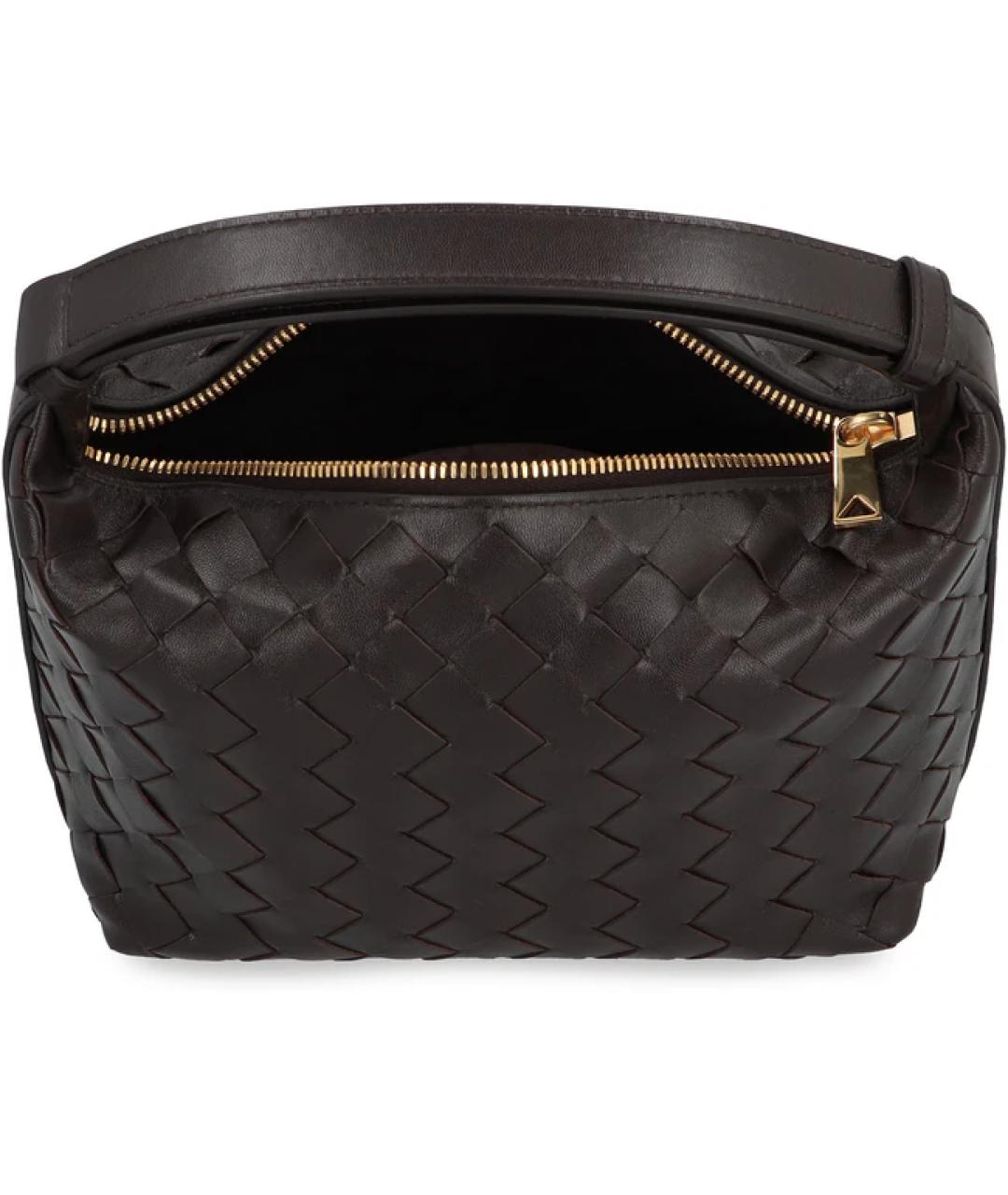 BOTTEGA VENETA Коричневая кожаная сумка через плечо, фото 2