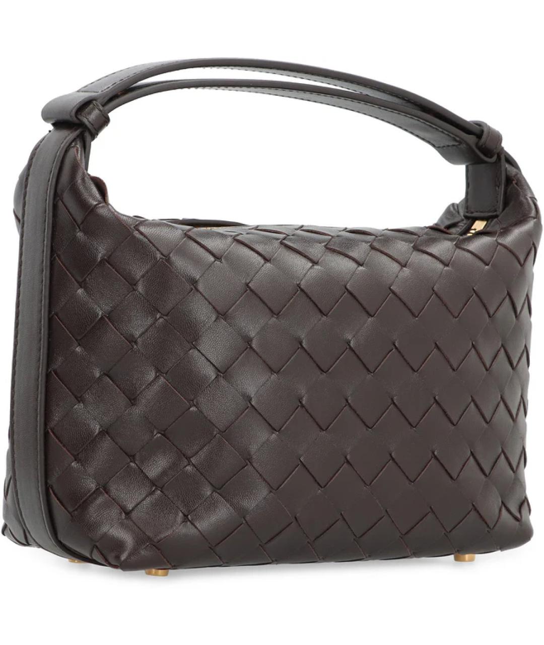 BOTTEGA VENETA Коричневая кожаная сумка через плечо, фото 3