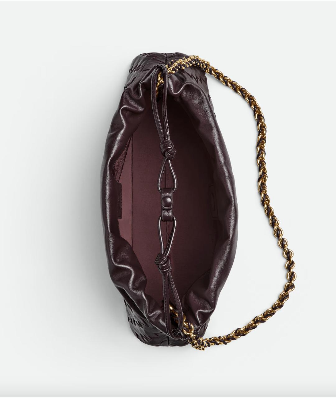 BOTTEGA VENETA Бордовая кожаная сумка через плечо, фото 2