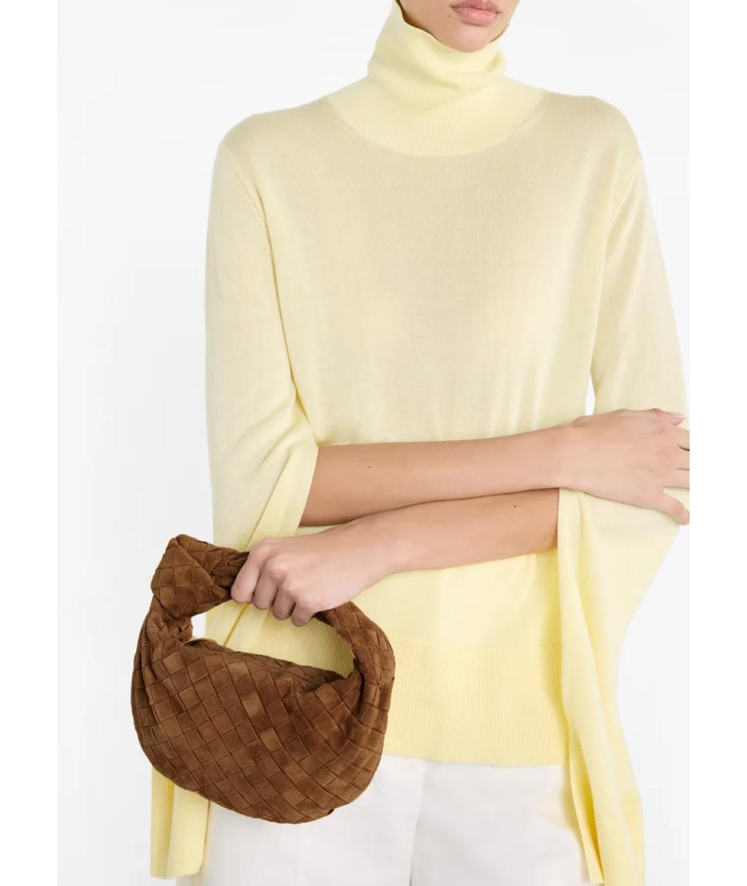 BOTTEGA VENETA Коричневая замшевая сумка с короткими ручками, фото 2