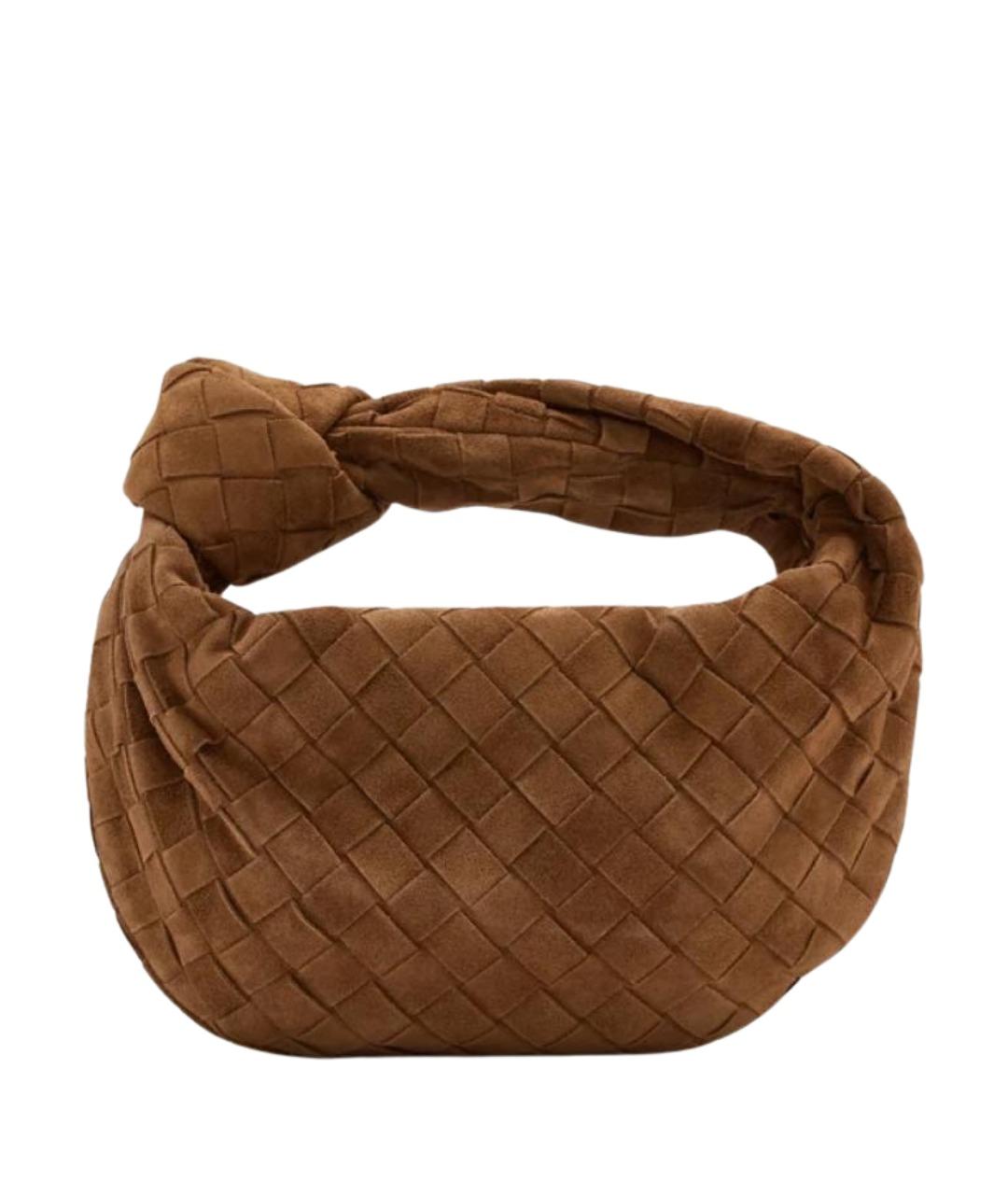 BOTTEGA VENETA Коричневая замшевая сумка с короткими ручками, фото 1