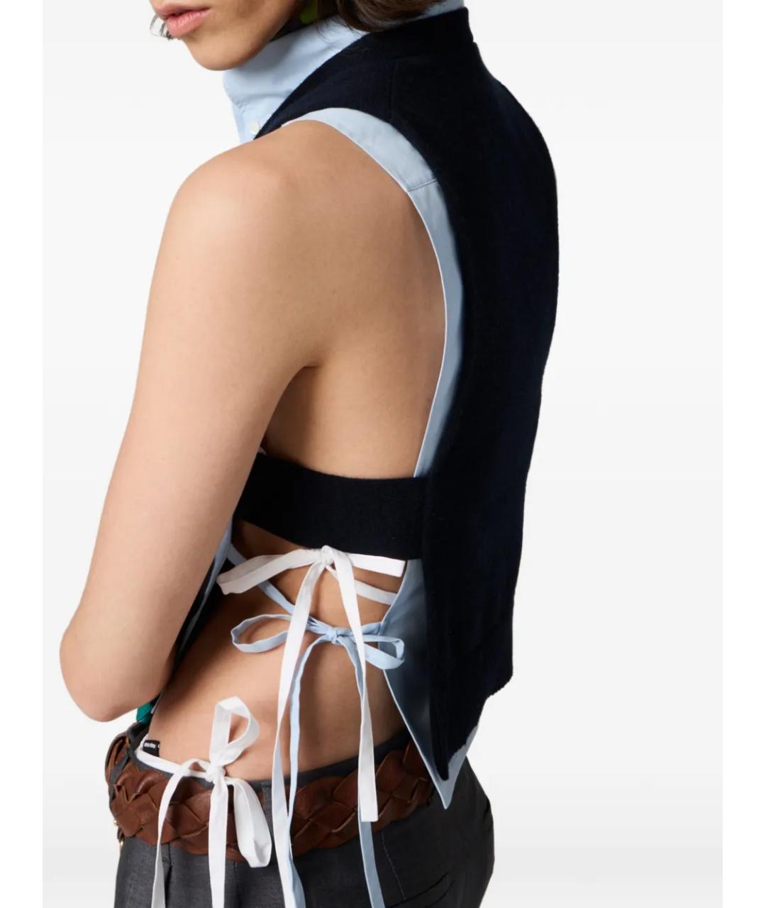 MIU MIU Темно-синяя жилетка, фото 6