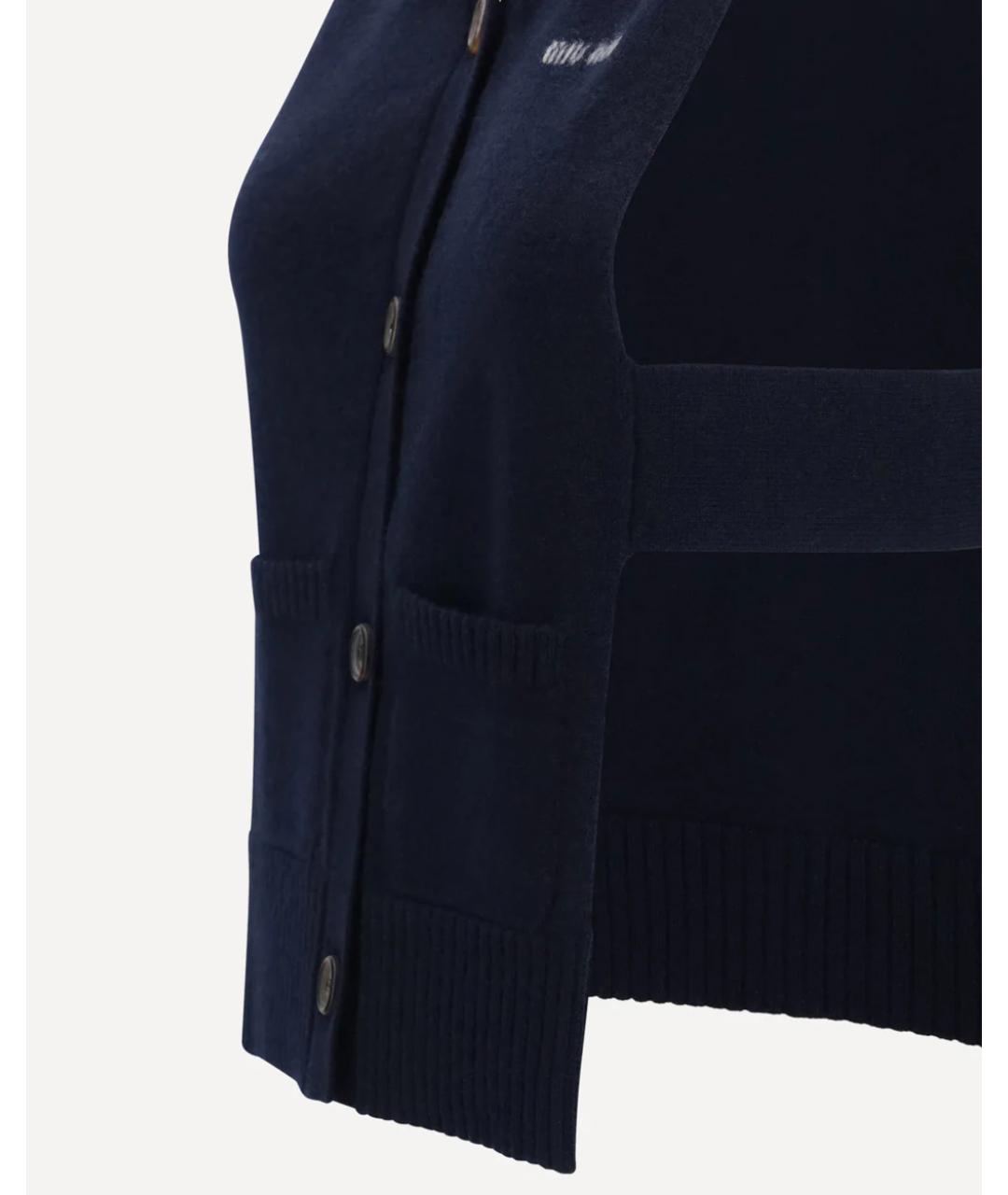 MIU MIU Темно-синяя жилетка, фото 4