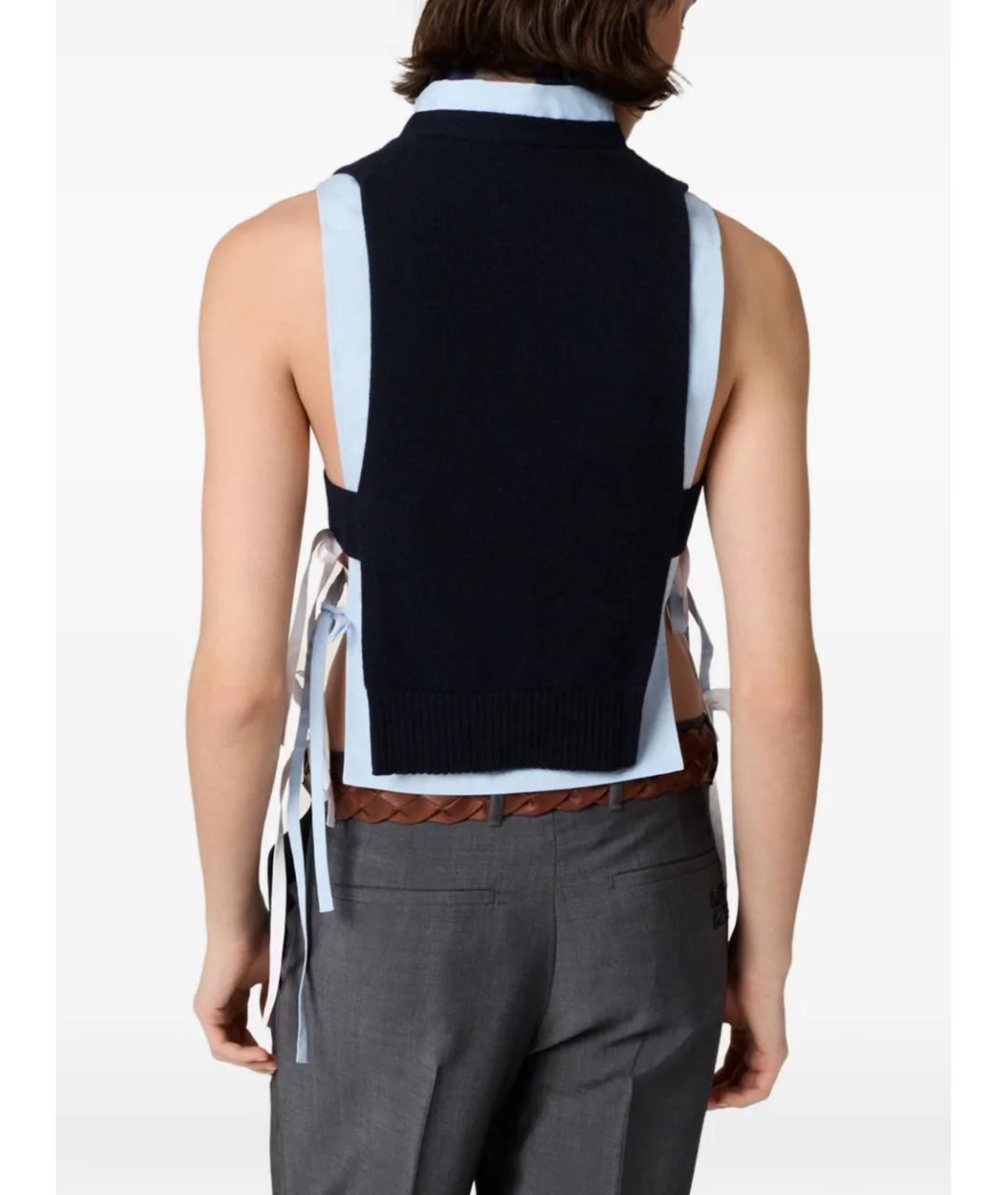MIU MIU Темно-синяя жилетка, фото 5