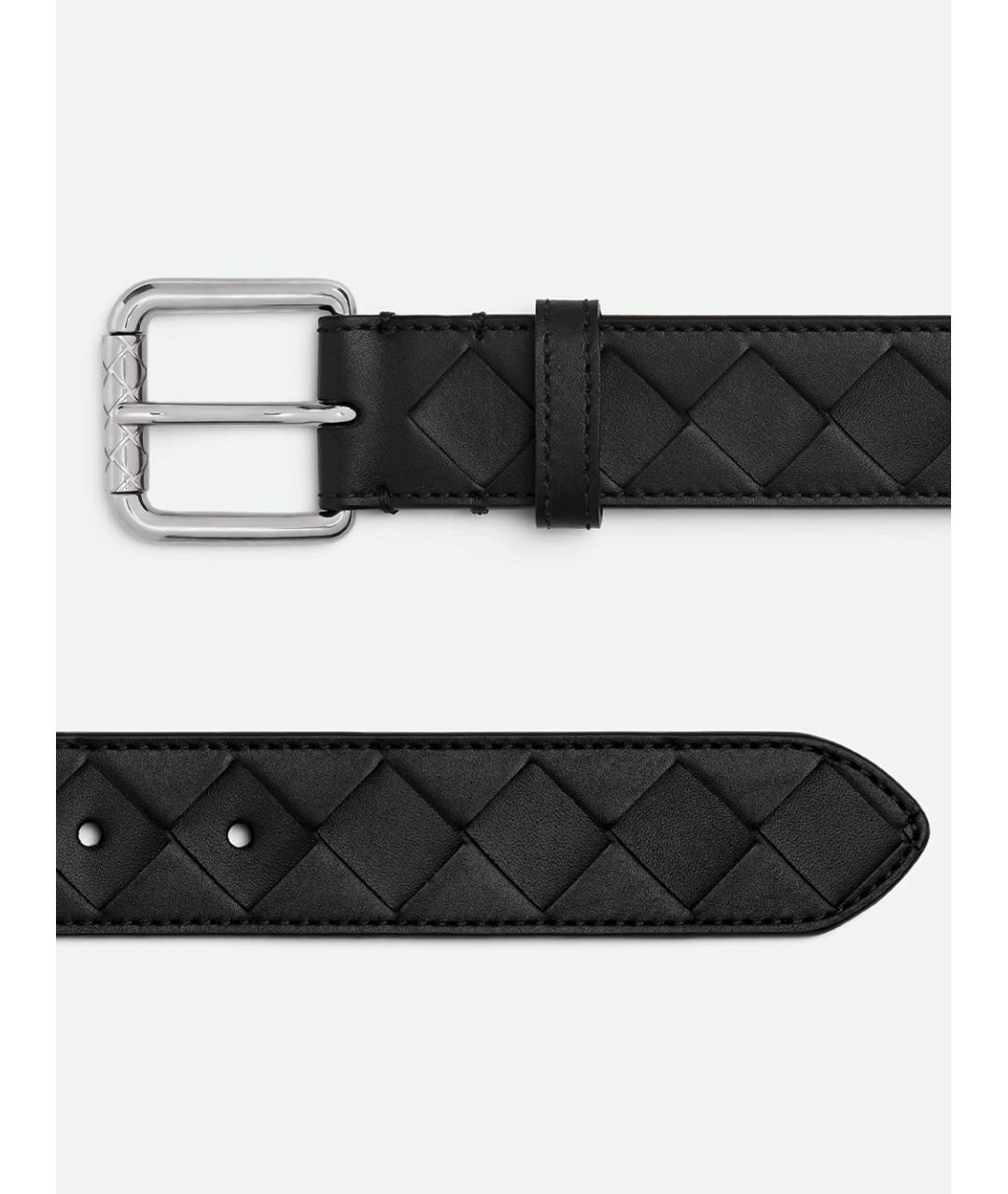 BOTTEGA VENETA Черный кожаный ремень, фото 2
