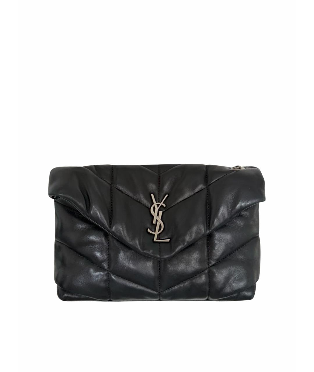 SAINT LAURENT Черная кожаная сумка через плечо, фото 1