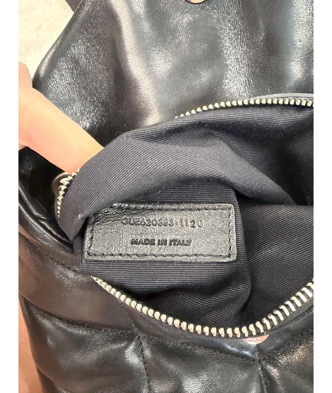 SAINT LAURENT Черная кожаная сумка через плечо, фото 4