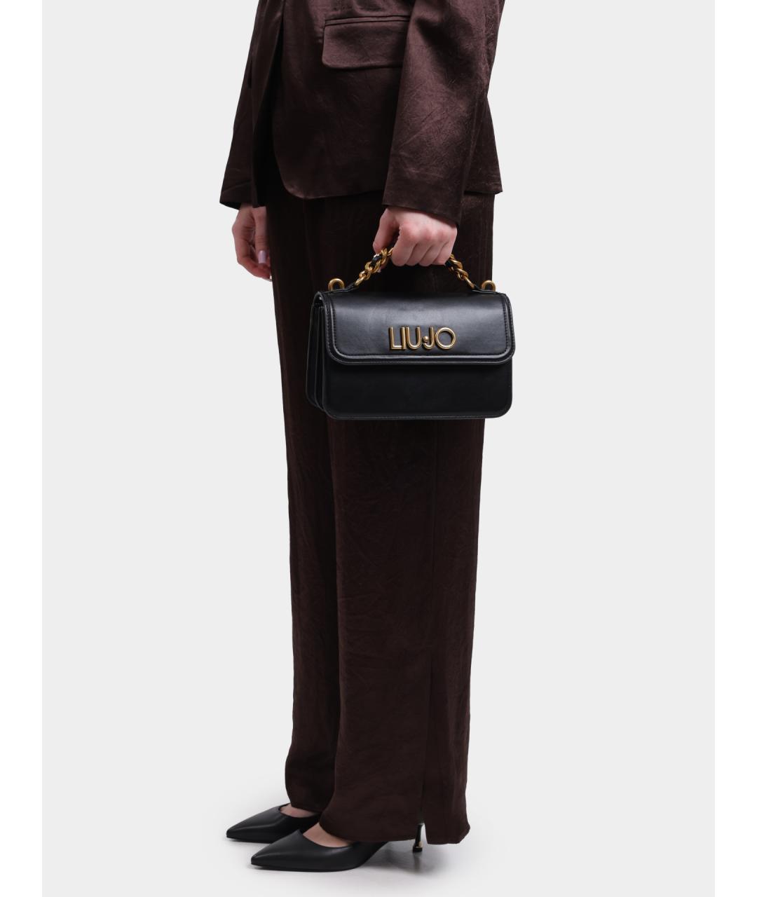 LIU JO Черная сумка с короткими ручками, фото 2
