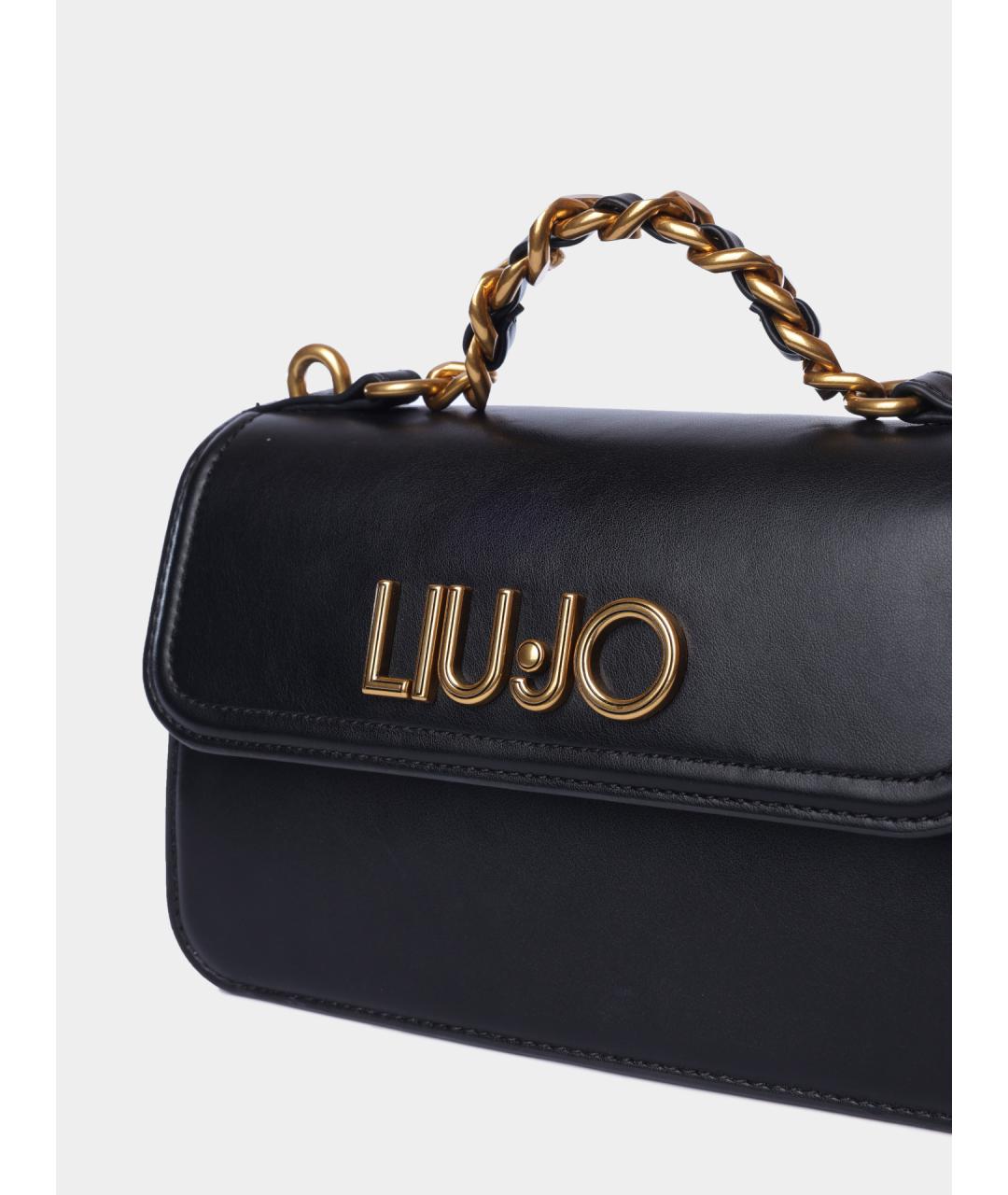 LIU JO Черная сумка с короткими ручками, фото 4