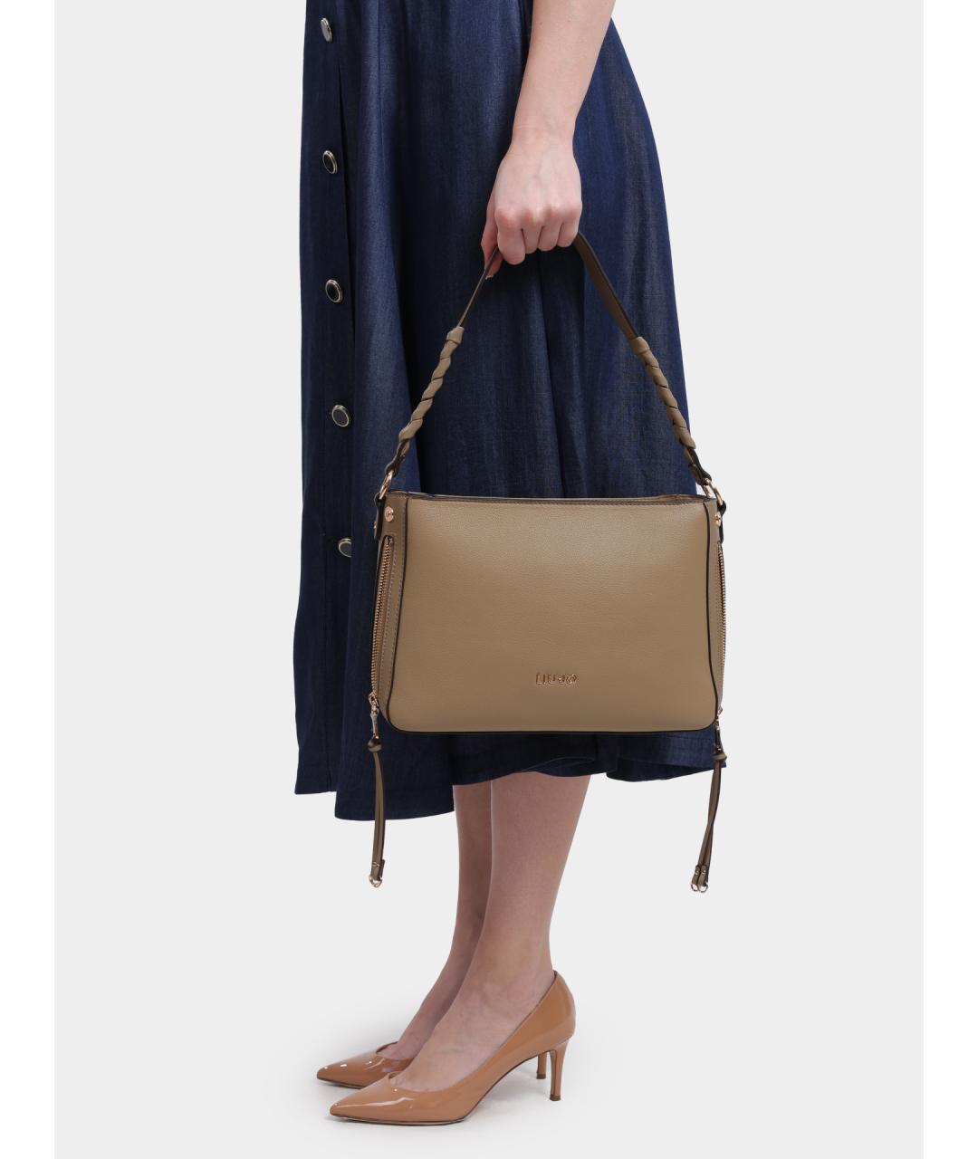 LIU JO Бежевая сумка через плечо, фото 2