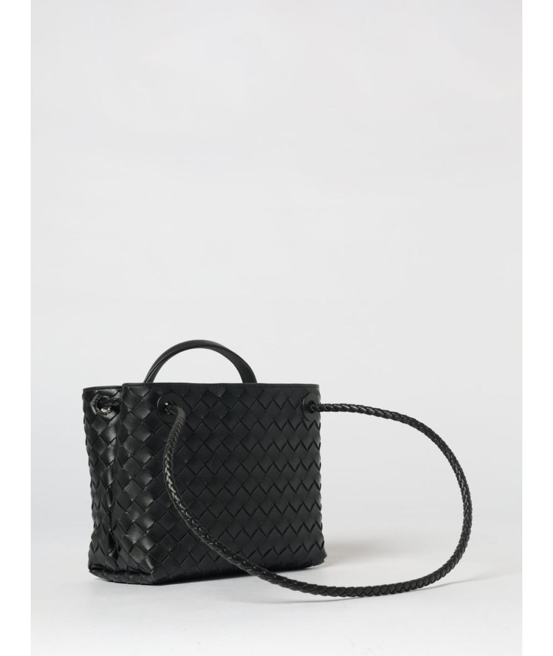 BOTTEGA VENETA Черная кожаная сумка с короткими ручками, фото 3