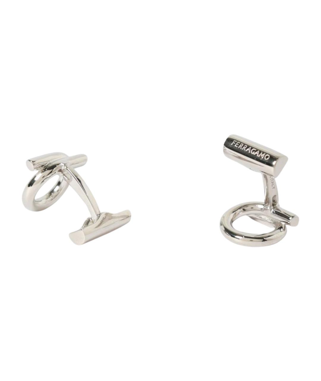 FERRAGAMO Серебряные латунные запонки, фото 2