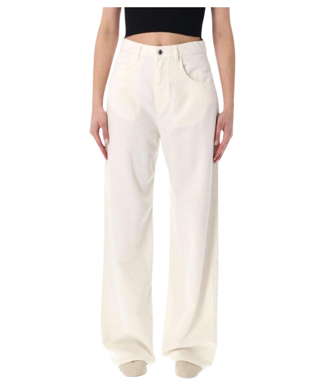 ICON DENIM Белые хлопковые прямые джинсы, фото 1