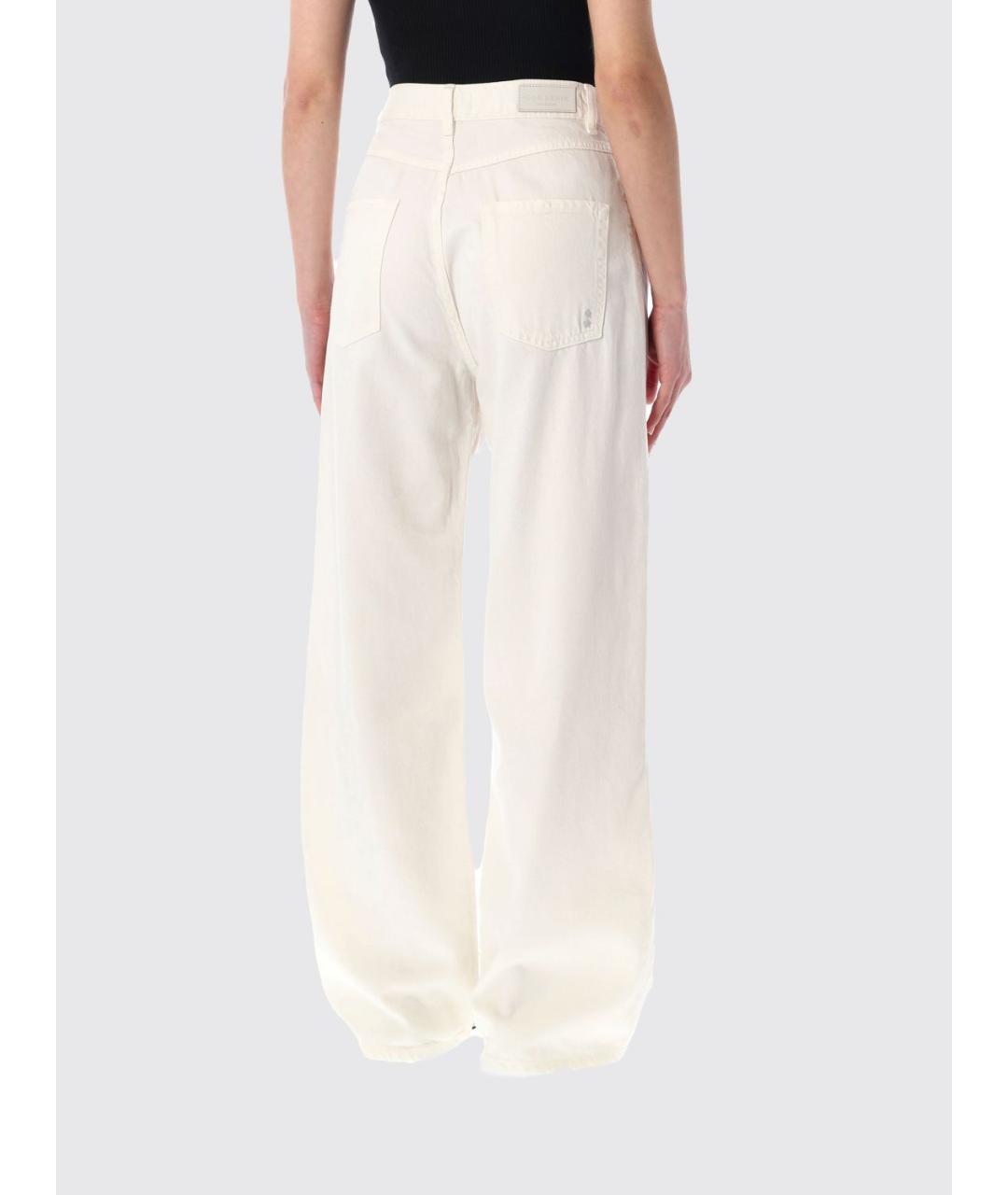 ICON DENIM Белые хлопковые прямые джинсы, фото 2