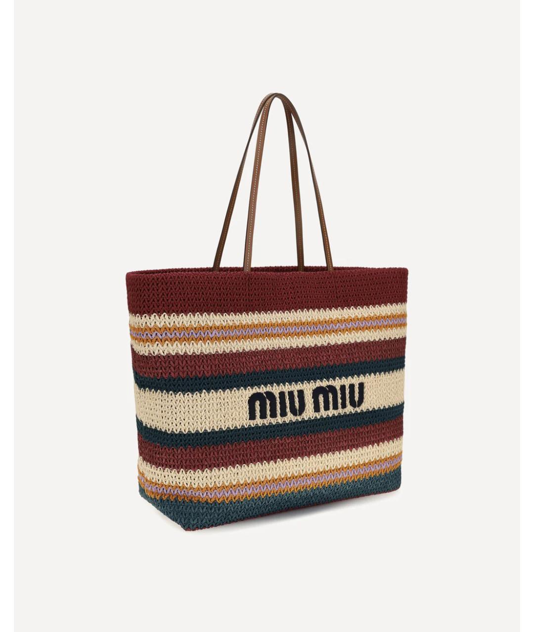 MIU MIU Бордовая сумка тоут, фото 2