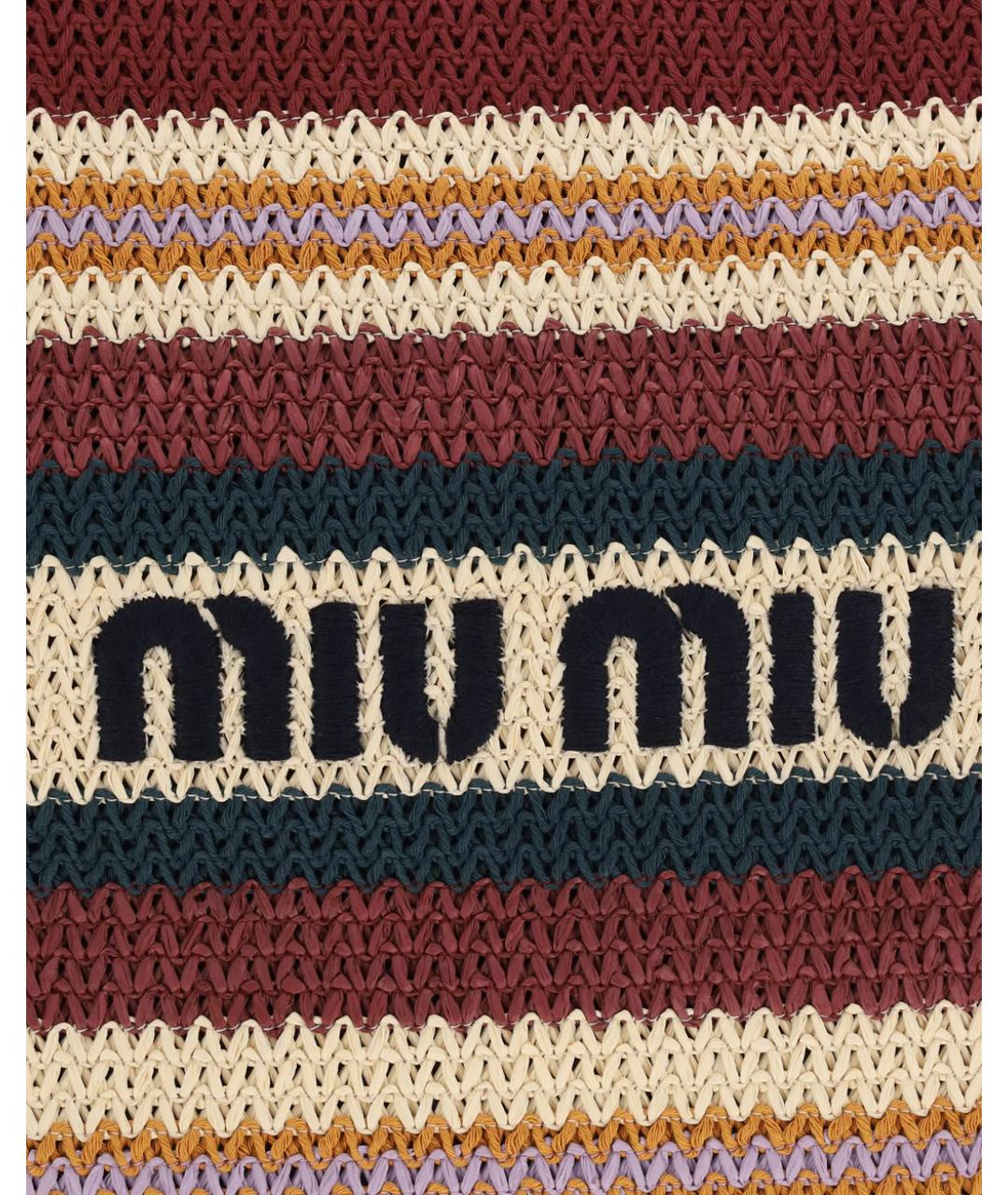 MIU MIU Бордовая сумка тоут, фото 4