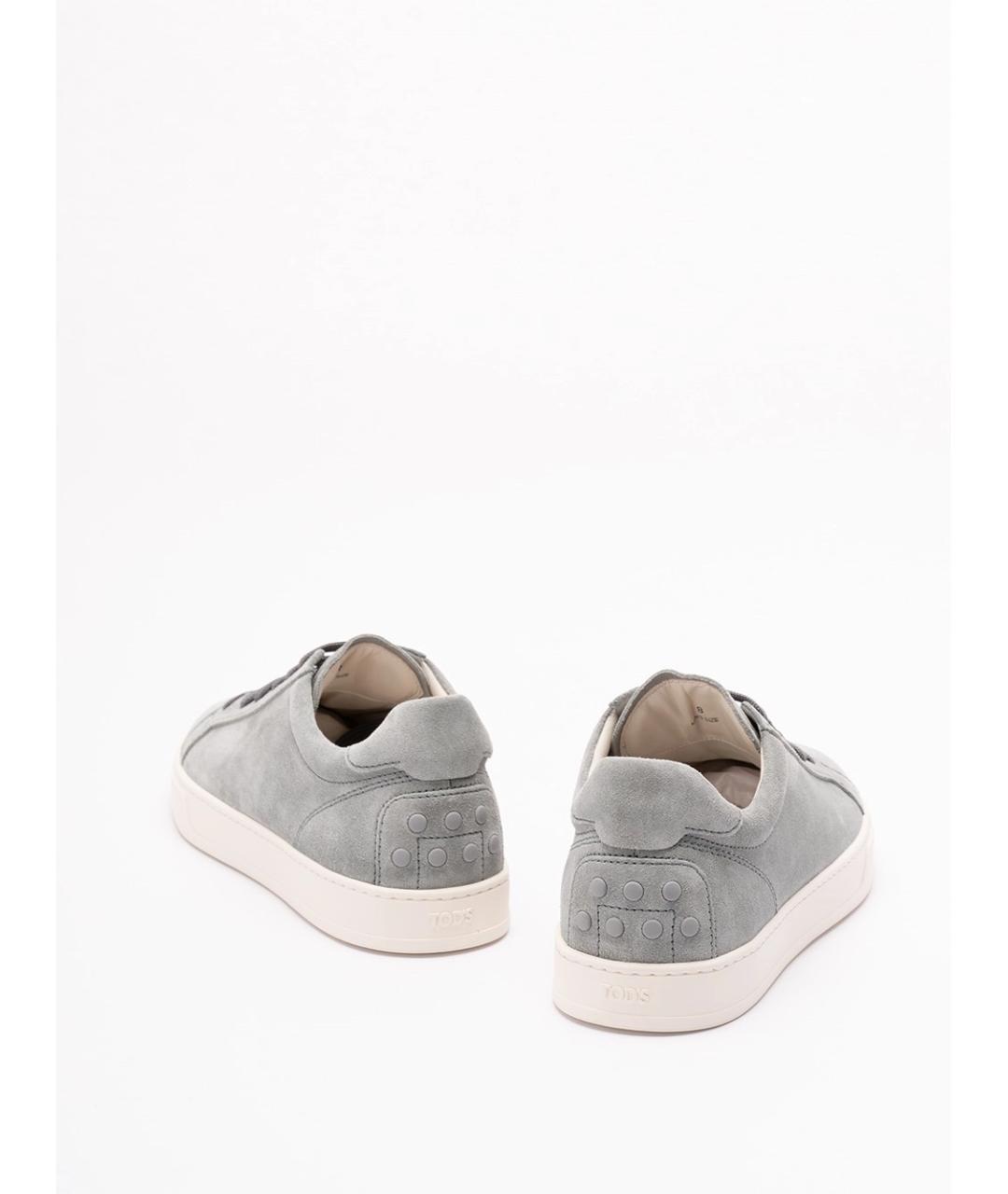 TOD'S Серые замшевые низкие кроссовки / кеды, фото 3
