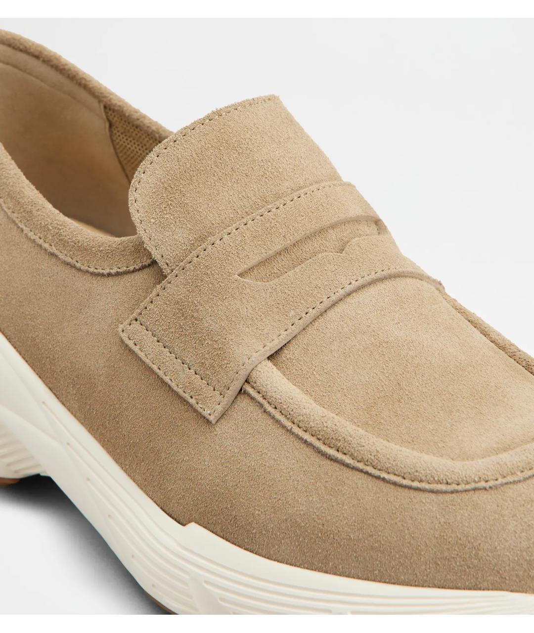 TOD'S Коричневые замшевые лоферы, фото 4