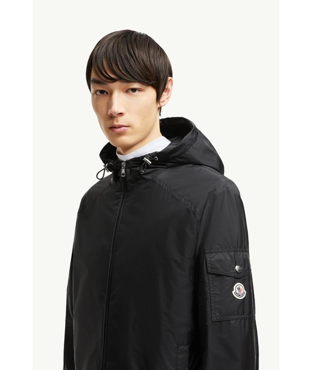 MONCLER Черная полиамидовая куртка, фото 2