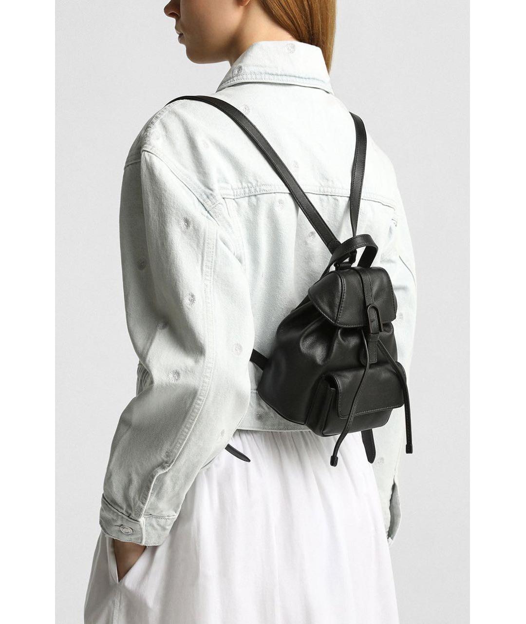 FURLA Черный кожаный рюкзак, фото 2