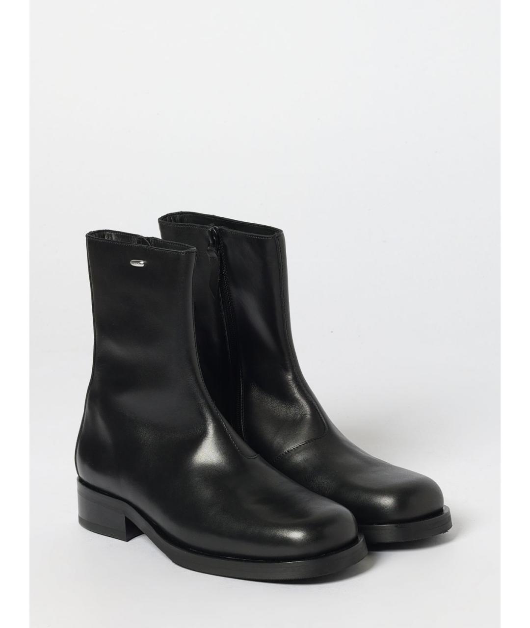 OUR LEGACY Черные кожаные высокие ботинки, фото 2