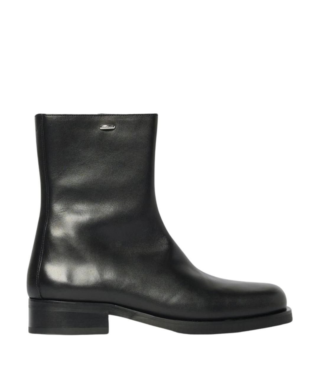 OUR LEGACY Черные кожаные высокие ботинки, фото 1