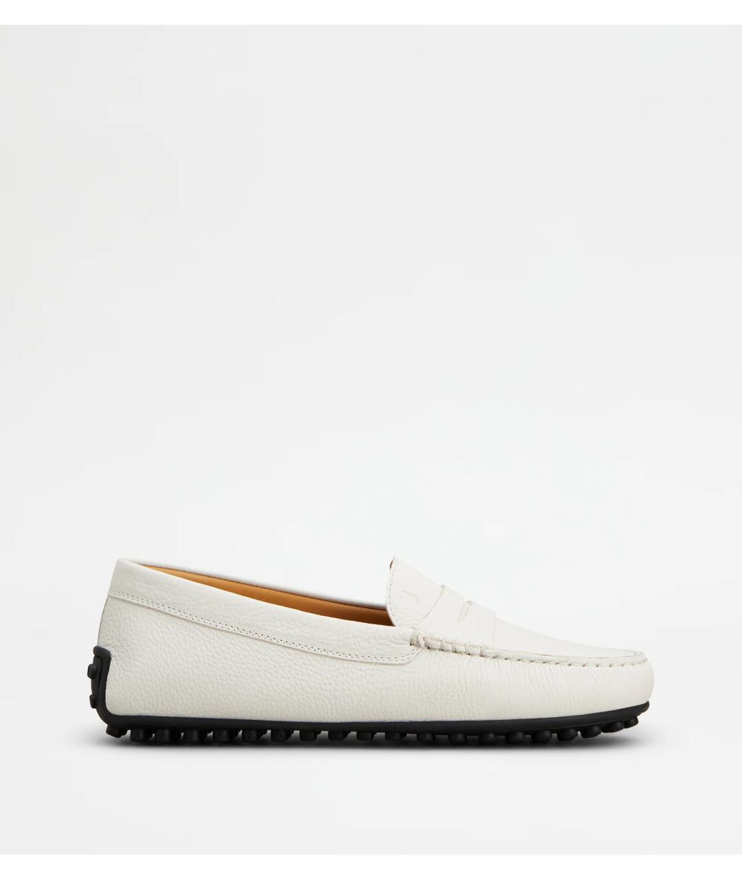 TOD'S Белые кожаные мокасины, фото 6