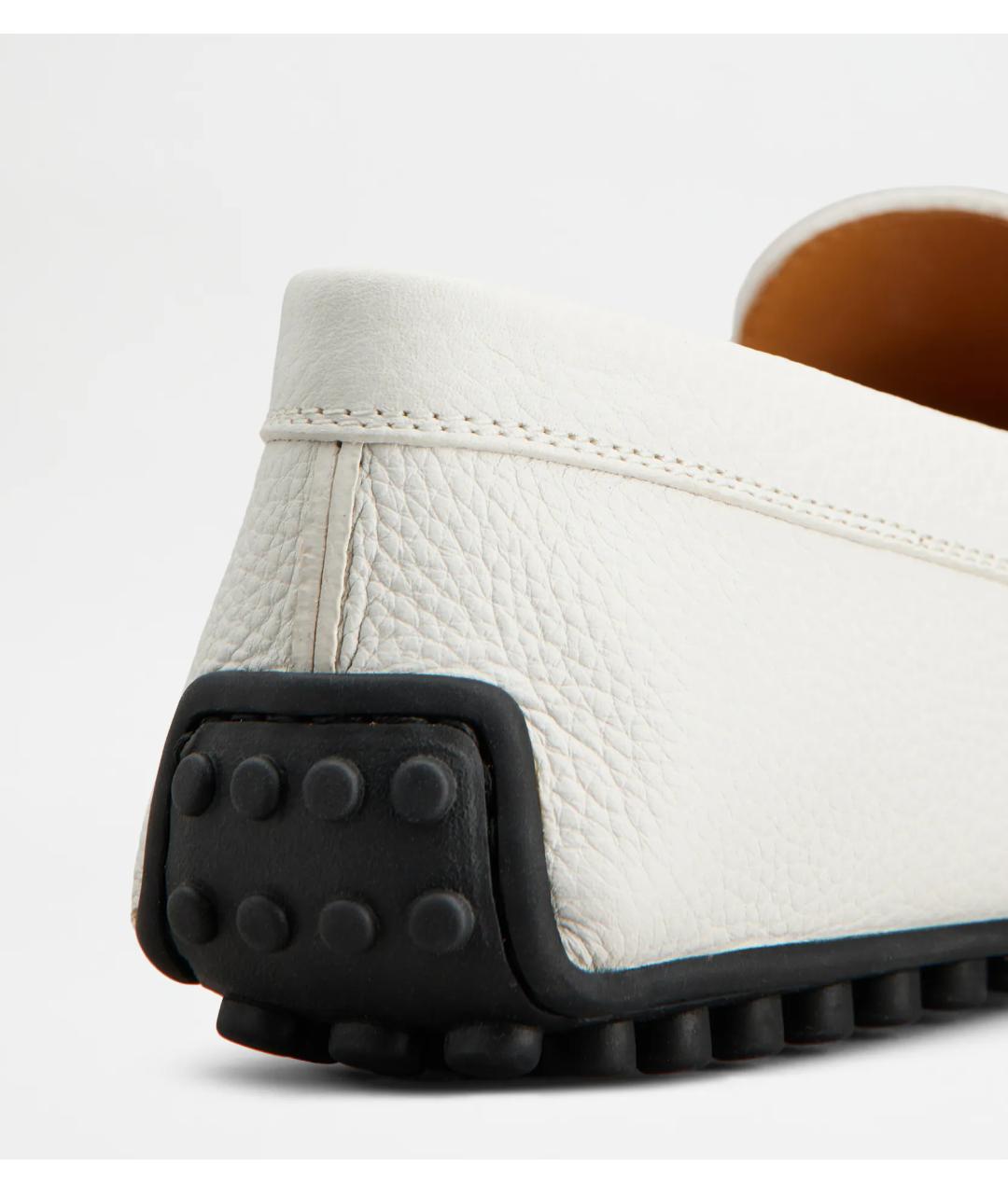 TOD'S Белые кожаные мокасины, фото 4