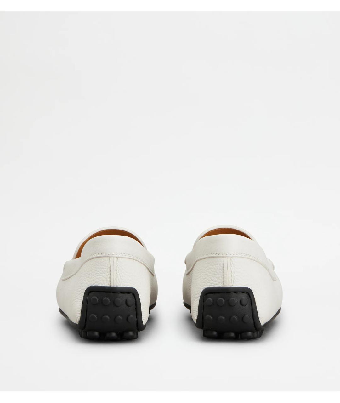 TOD'S Белые кожаные мокасины, фото 3