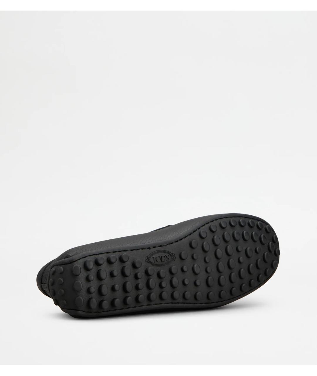 TOD'S Черные кожаные мокасины, фото 4