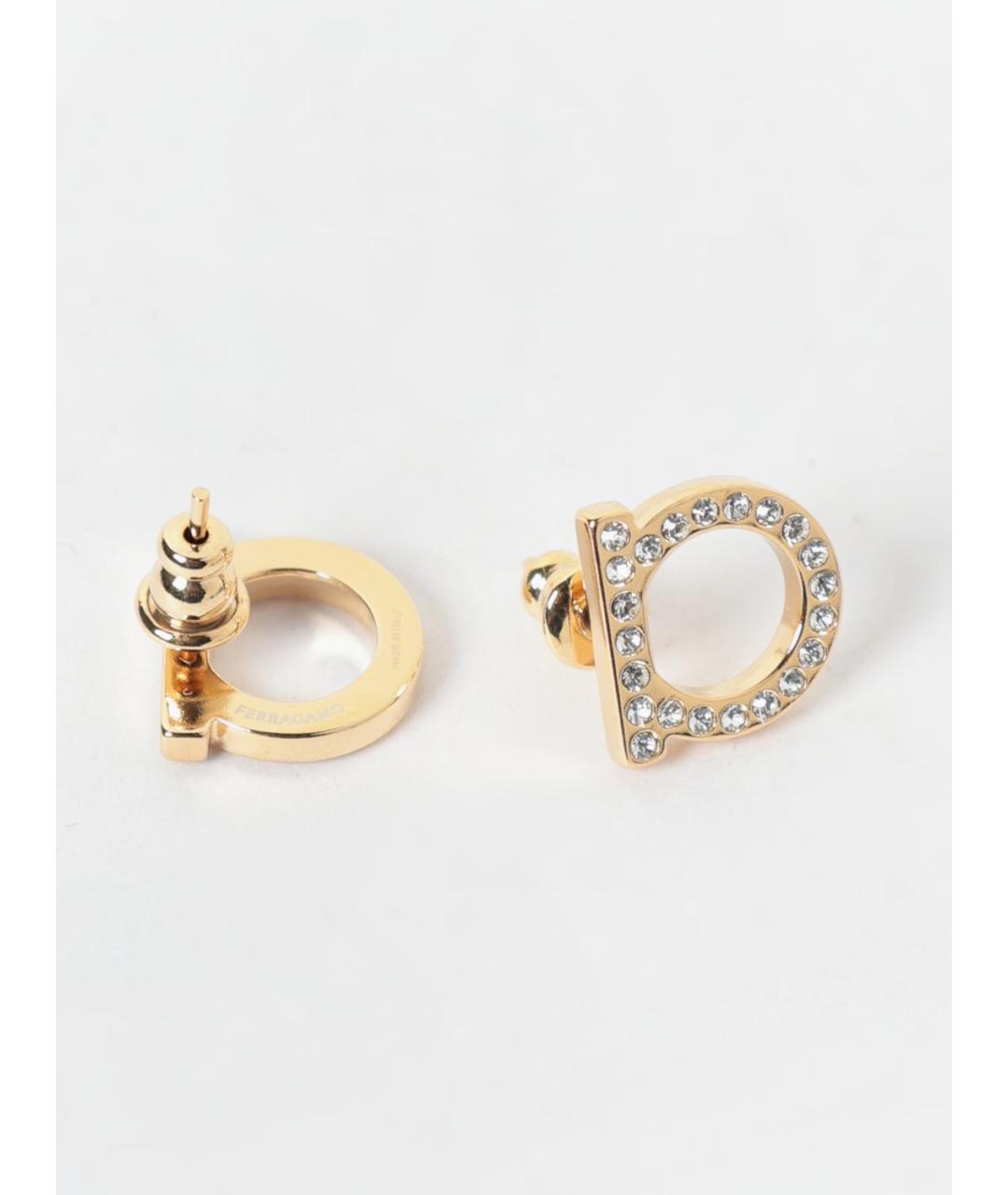 FERRAGAMO Золотые металлические серьги, фото 2